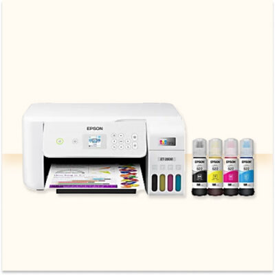 EpsonÂ® EcoTankÂ® ET-2800 All-in-One Supertank Color Printer, White